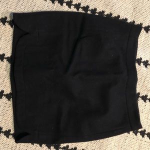 Black J Crew wool mini skirt